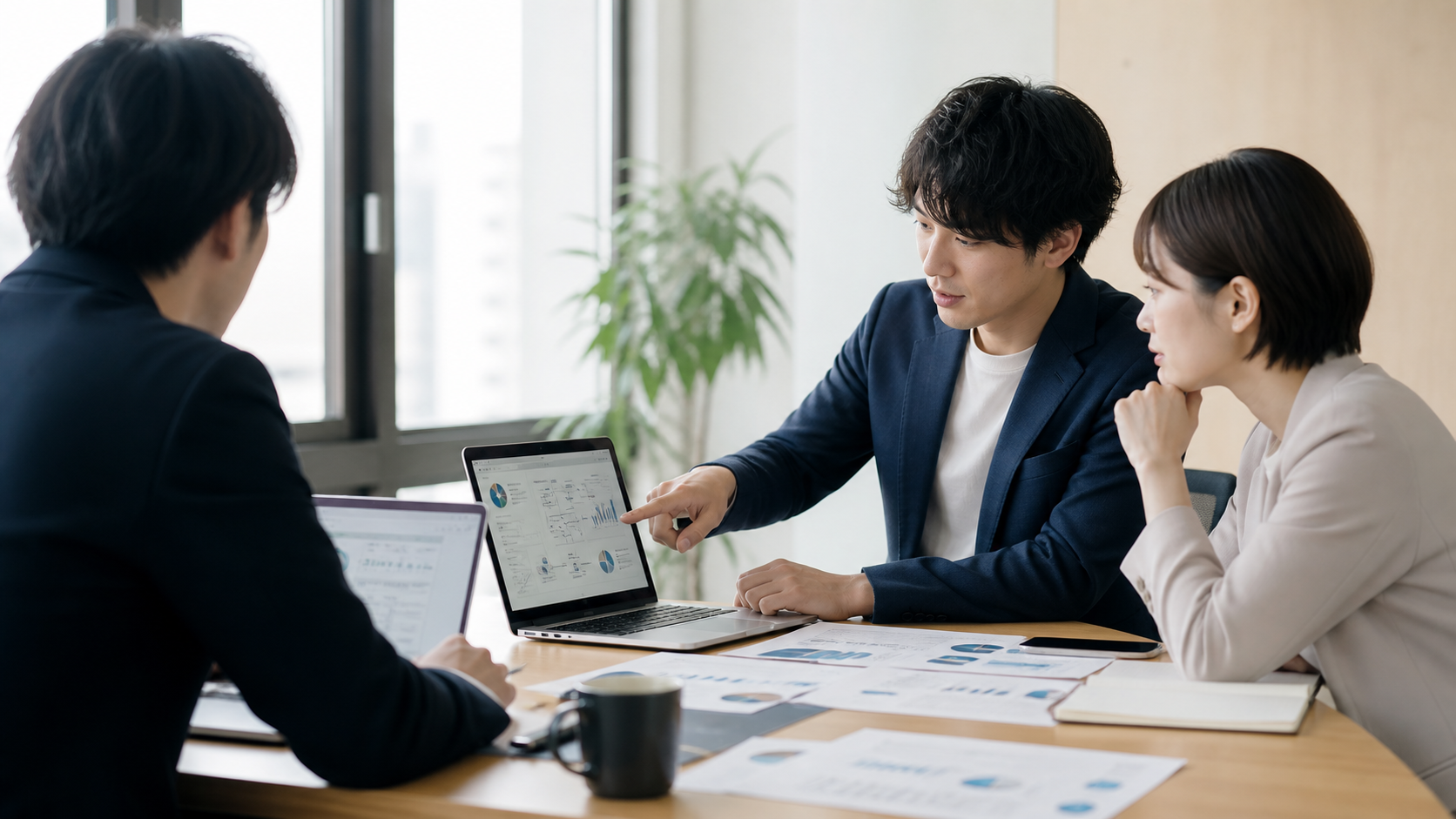 業務改善とシステム開発の打ち合わせ風景